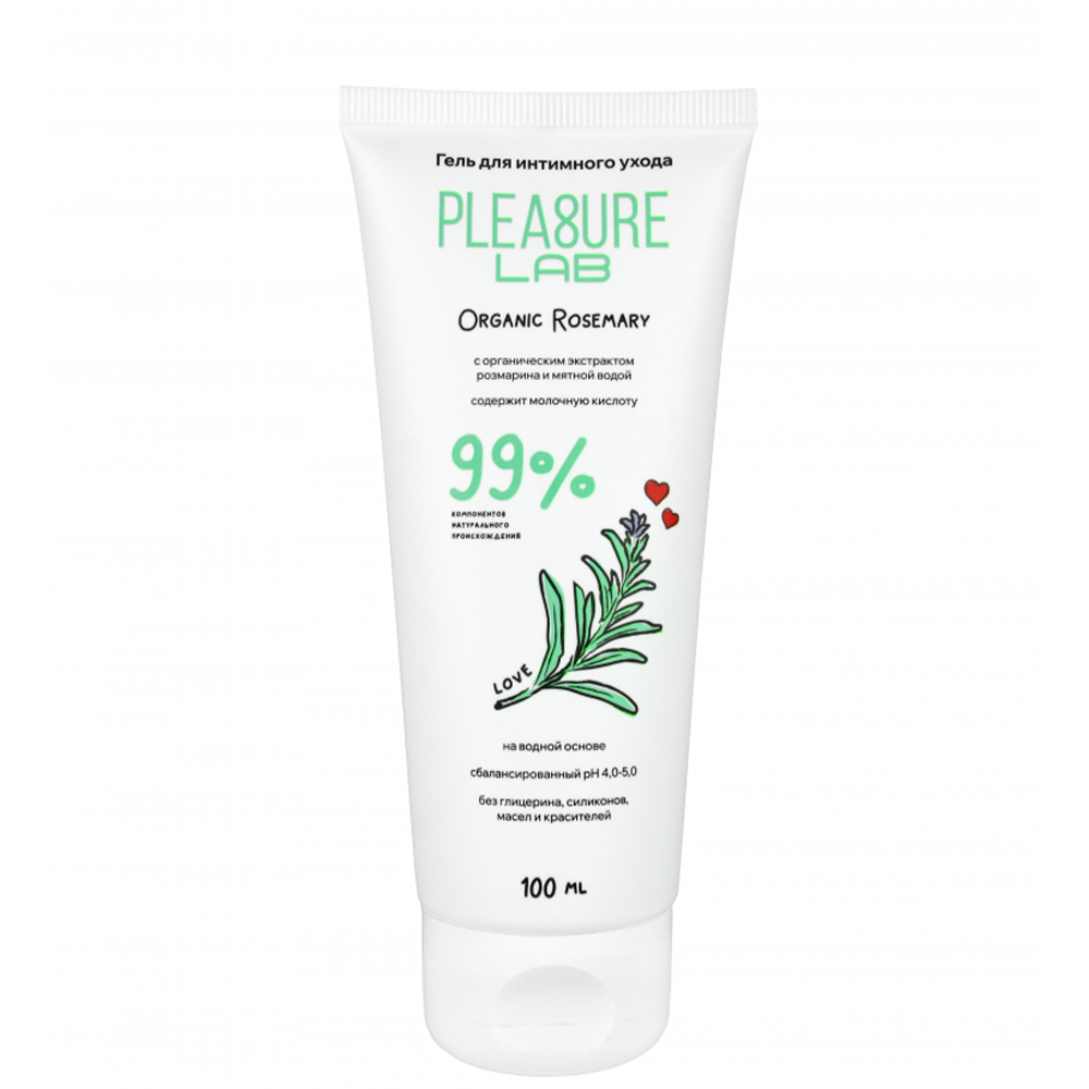 Лубрикант Pleasure Lab Organic Розмарин на водной основе, 100 мл