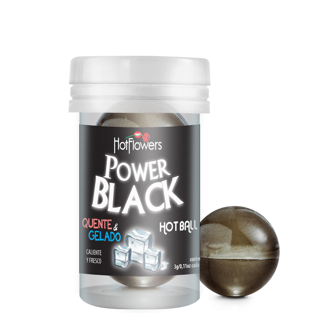 Разогревающе-охлаждающий лубрикант HotFlowers Power Black на масляной основе, 3 г х 2 шт