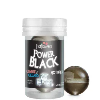 Разогревающе-охлаждающий лубрикант HotFlowers Power Black на масляной основе, 3 г х 2 шт