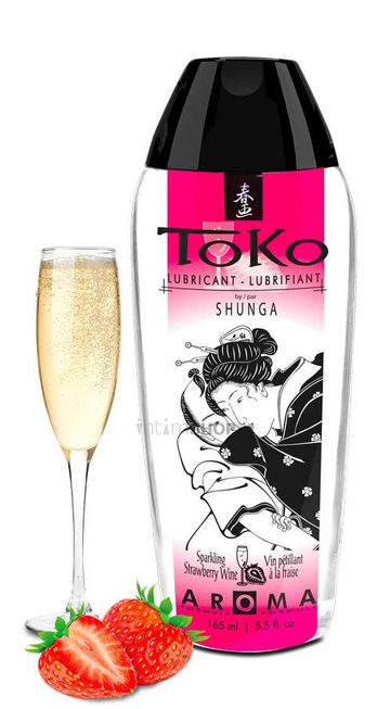 

Оральный лубрикант Shunga Toko Aroma Клубника с шампанским на водной основе, 165 мл