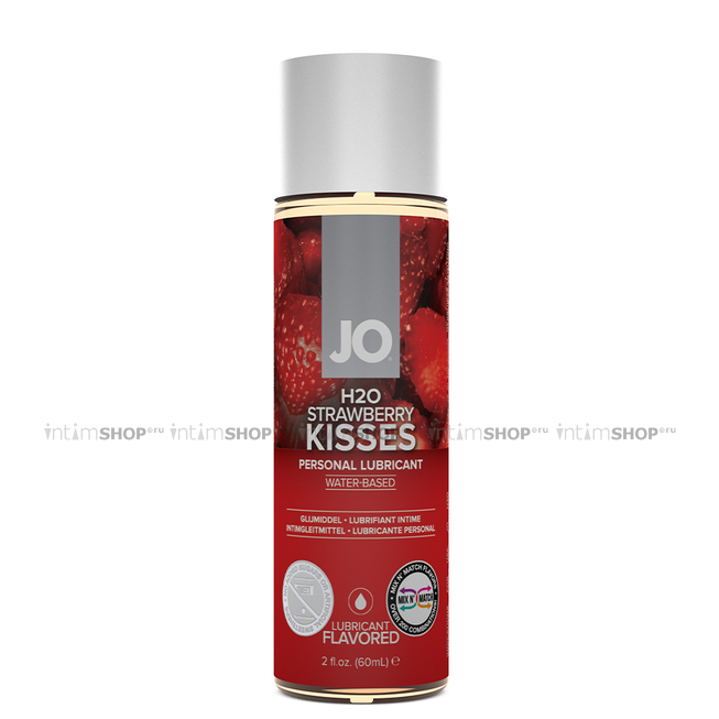 

Лубрикант System JO H2O Flavored Клубничные поцелуи, на водной основе, 60 мл