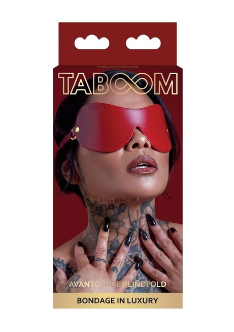 Маска Taboom Luxury Bondage Essentials Avantgarde Blindfold, красный - фото 3