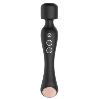 Двухсторонний вибромассажер с нагревом You2Toys Cupa Wand, черный