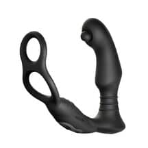 Вибромассажер простаты с ротацией Nexus Simul8 Orbit Edition с эрекционным кольцом, чёрный