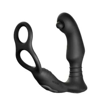 Вибромассажер простаты с ротацией Nexus Simul8 Orbit Edition с эрекционным кольцом, чёрный