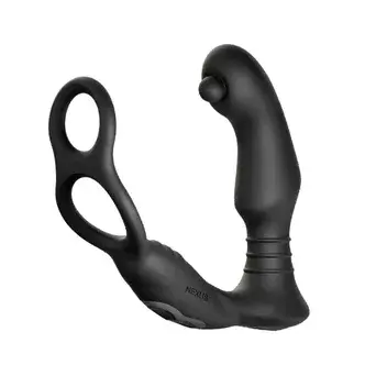 Вибромассажер простаты с ротацией Nexus Simul8 Orbit Edition с эрекционным кольцом, чёрный