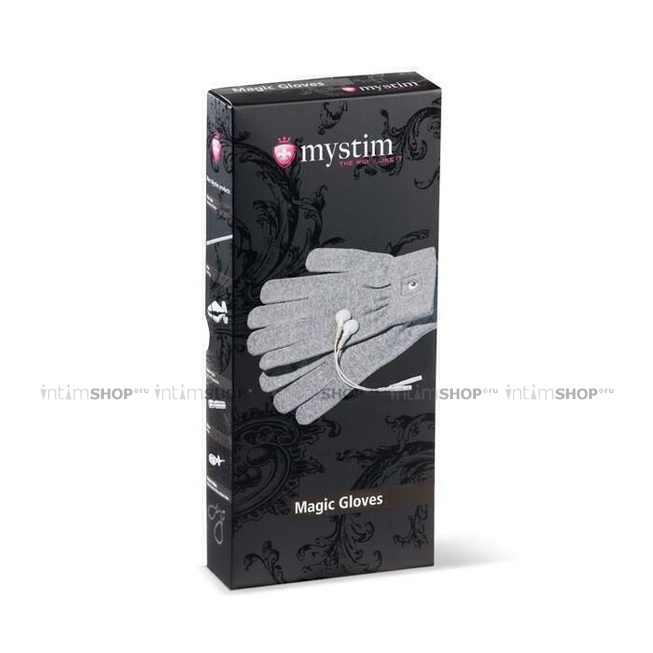 Перчатки с миостимуляцией Mystim Magic Gloves, серый от IntimShop