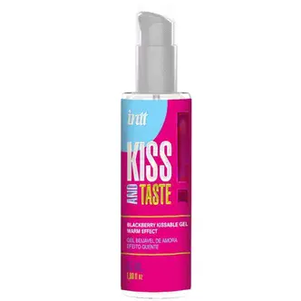 Разогревающий массажный гель Intt Kiss And Taste! Ежевика, 55 мл
