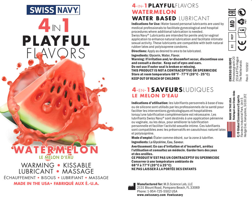 Гель 4 в 1 Swiss Navy Playful Flavors Арбуз, 29.5