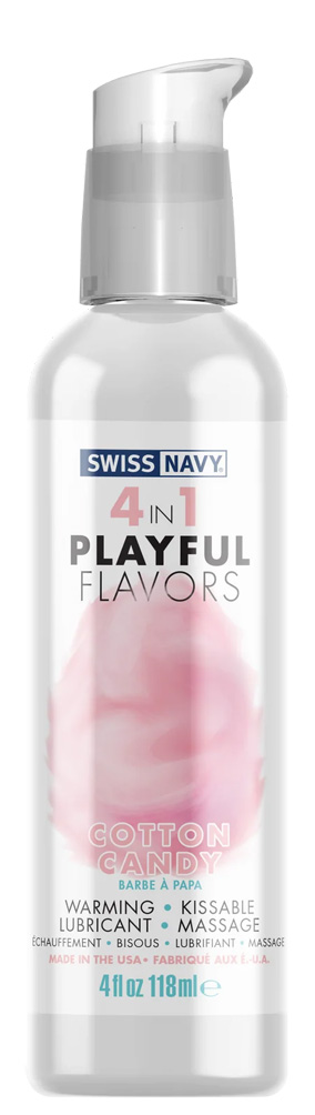 Гель 4 в 1 Swiss Navy Playful Flavors Сладкая вата на водной основе, 118 мл