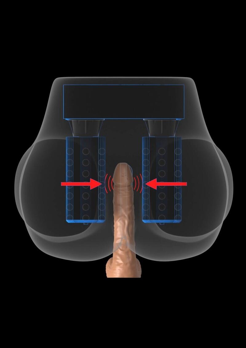 Мастурбатор анус-вагина с вибрацией и ротацией Pipedream PDX Elite Milk Me Silly