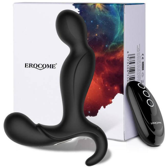 Массажер простаты Erocome Orion RC с пультом ДУ, черный от IntimShop