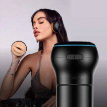 Набор Kiiroo: Мастурбатор Feel Victoria Mouth + интерактивная насадка PowerBlow, черный