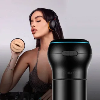 Набор Kiiroo: Мастурбатор Feel Victoria Mouth + интерактивная насадка PowerBlow, черный