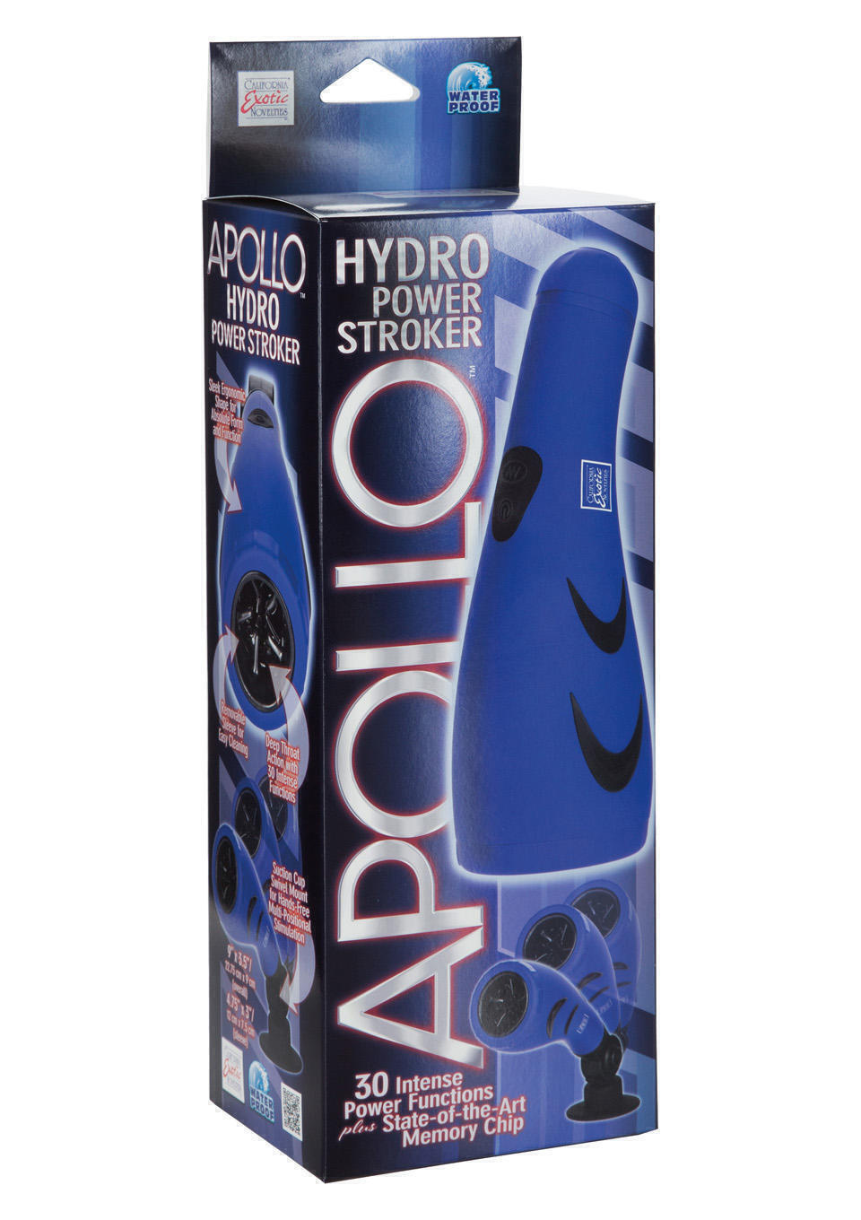 Вибромастурбатор California Exotic Novelties Apollo™ Hydro Power Stroker™, синий