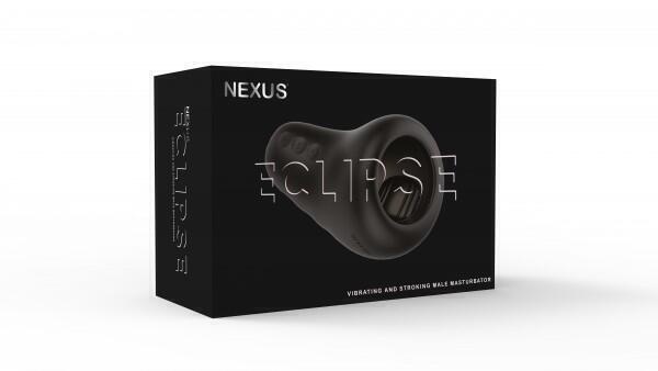 Вибромастурбатор для головки члена Nexus Eclipse с поглаживанием, черный