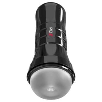 Мастурбатор с самолубрикацией PipeDream PDX Extreme - Wet Pussies - Super Slide & Glide XXL, прозрачный, черный