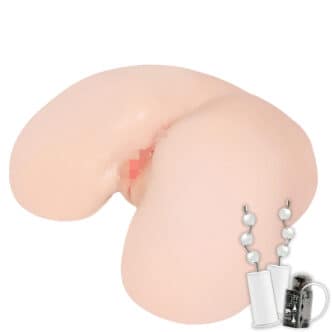 Мастурбатор с двойным слоем материала, вибрацией и ротацией Kokos Maria Onahole Real Hips, телесный