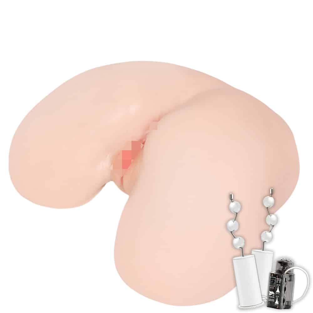 Мастурбатор с двойным слоем материала, вибрацией и ротацией Kokos Maria Onahole Real Hips, телесный