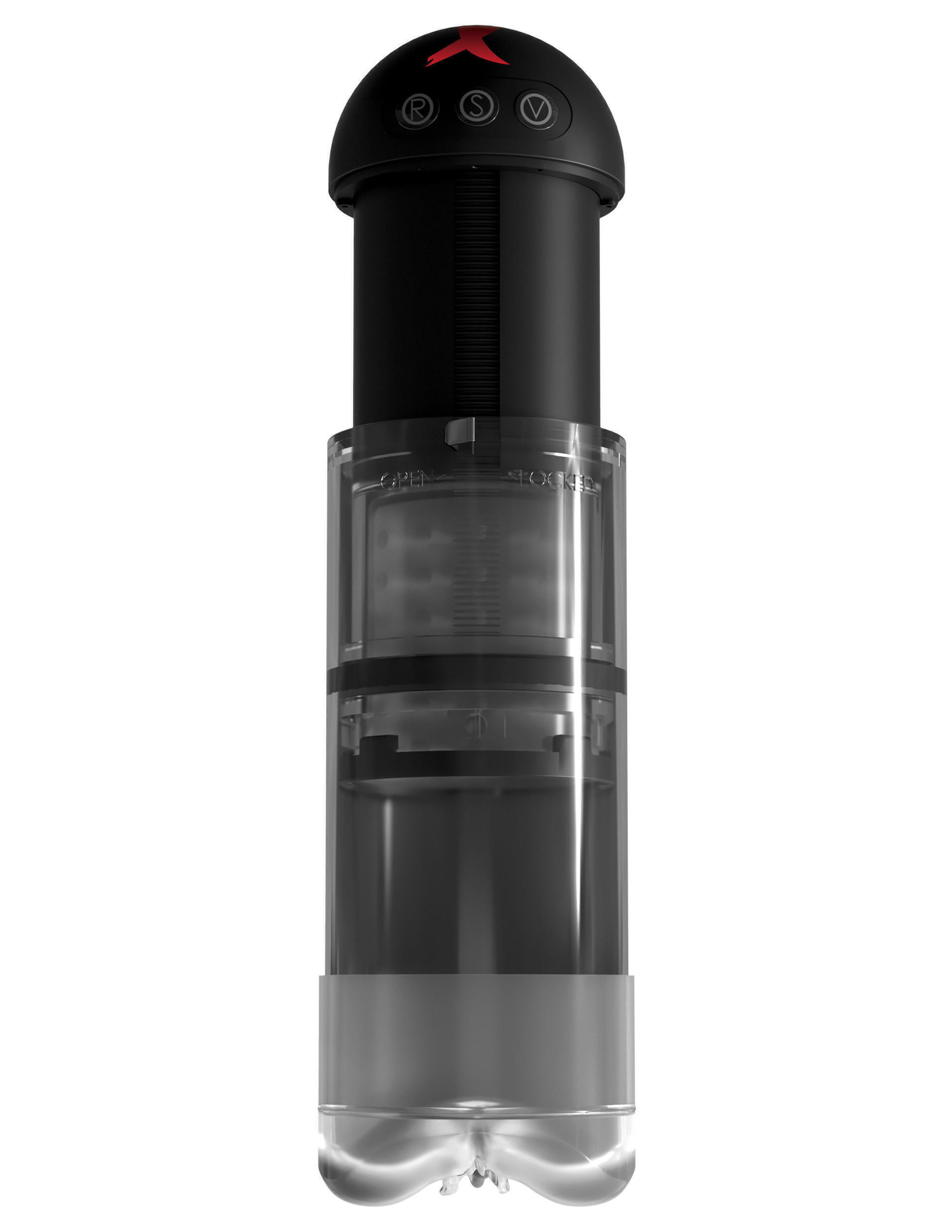 Мастурбатор с эффектом всасывания Pipedream PDX Elite Extender Pro Vibrating Pump, бесцветный