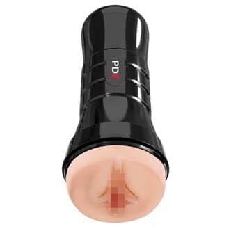 Мастурбатор с самолубрикацией PipeDream PDX Extreme - Wet Pussies - Super Luscious Lips XXL, телесный, черный