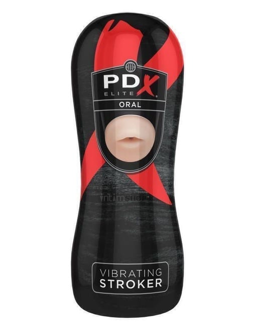 Мастурбатор с вибрацией Pipedream Pdx Elite Oral Stroker, черный от IntimShop