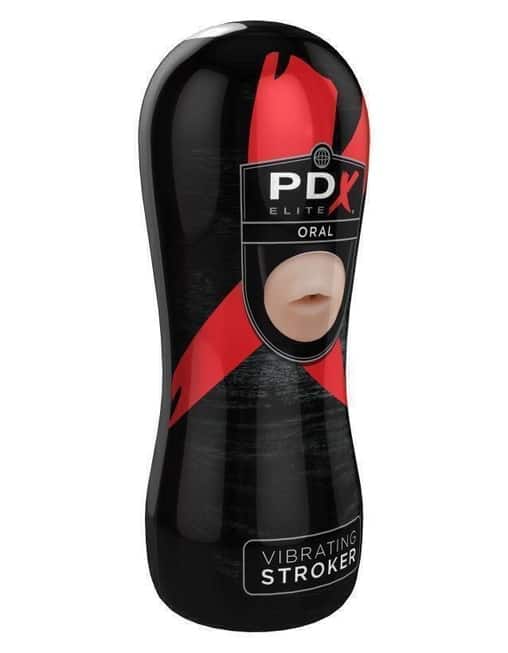 Мастурбатор с вибрацией Pipedream Pdx Elite Oral Stroker, черный от IntimShop