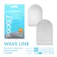 Мастурбатор Tenga Pocket Wave Line, голубой