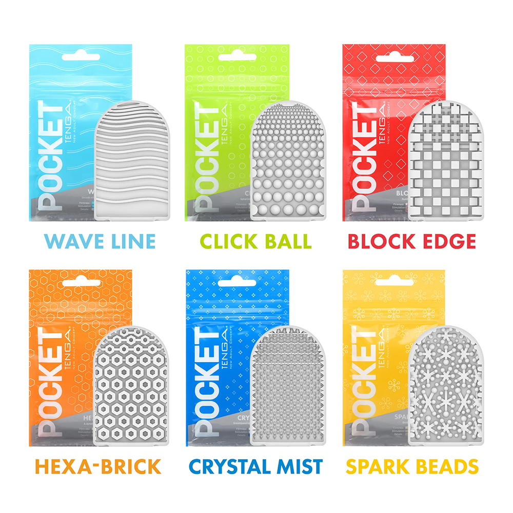 Мастурбатор Tenga Pocket Wave Line, белый