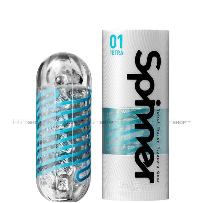 Мастурбатор Tenga Spinner 01 Tetra, голубой