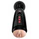 Мастурбатор в колбе на присоске с вибрацией PipeDream PDX ELITE Dirty Talk Starter Stroker, телесный, черный