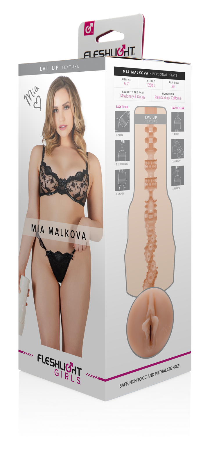 Мастурбатор-вагина Fleshlight Girls Mia Malkova Lvl Up, белый