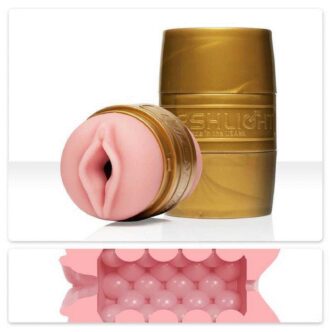 Двухсторонний мастурбатор вагина-анус Fleshlight Stamina Training Unit Quickshot, золотистый