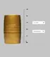 Двухсторонний мастурбатор вагина-анус Fleshlight Stamina Training Unit Quickshot, золотистый