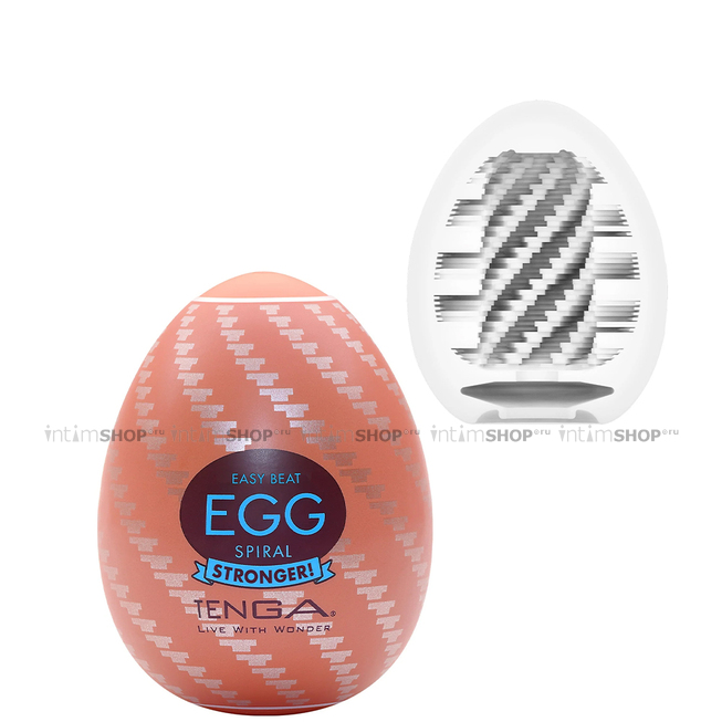 Мастурбатор Tenga Egg Hard-Boiled Spiral, коричневый - фото 1