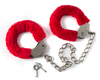 Оковы с мехом Lola Toys Bondage, красные