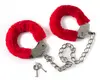 Оковы с мехом Lola Games Bondage, красные