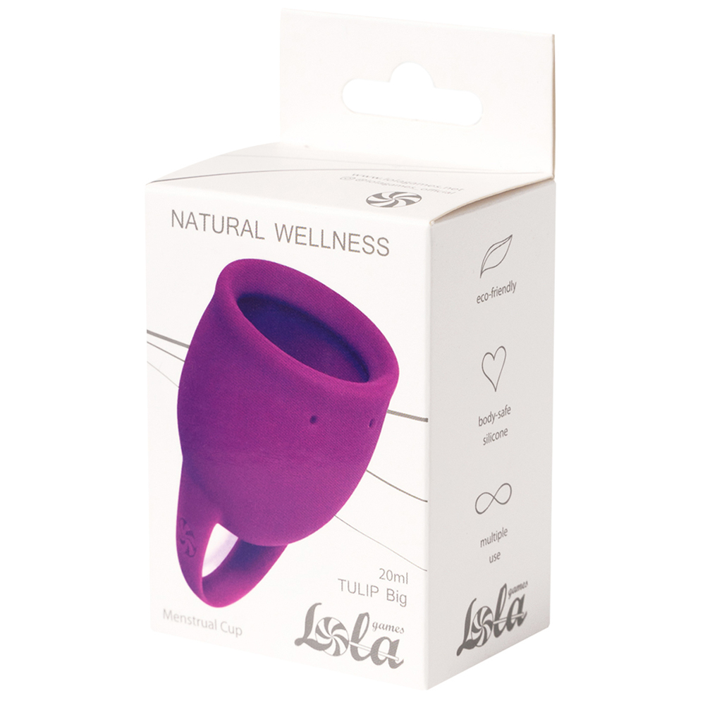 Менструальная чаша Lola Games Natural Wellness Tulip 20 мл, фиолетовая