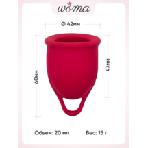 Менструальная чаша Woma Iona, красная, M