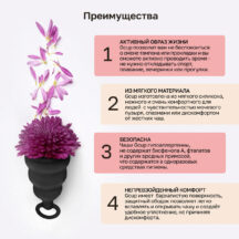 Менструальная чаша Gvibe Gcup с петлей 5 мл, черная