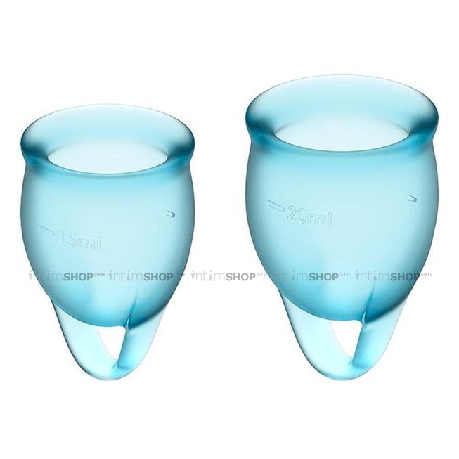 фото Менструальные чаши Satisfyer Feel Confident, 2 шт в наборе, голубой