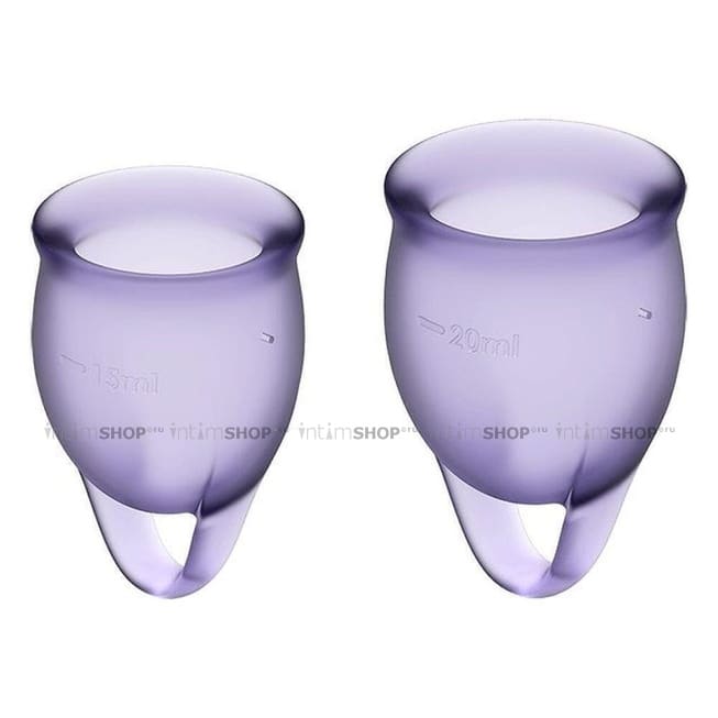 фото Менструальные чаши Satisfyer Feel Confident, 2 шт в наборе, лиловый