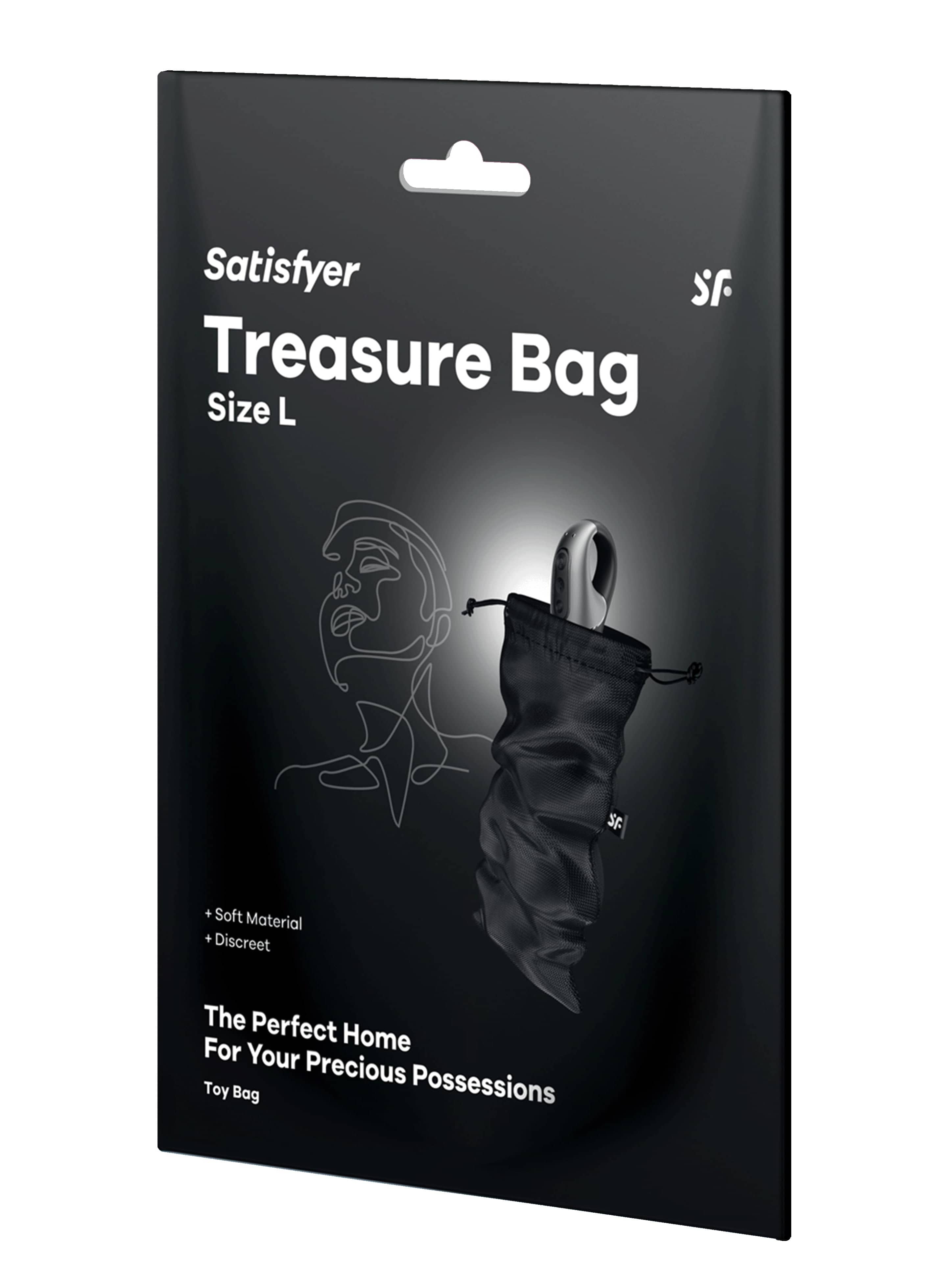 Мешочек Satisfyer Treasure Bag для хранения секс-игрушек L, черный