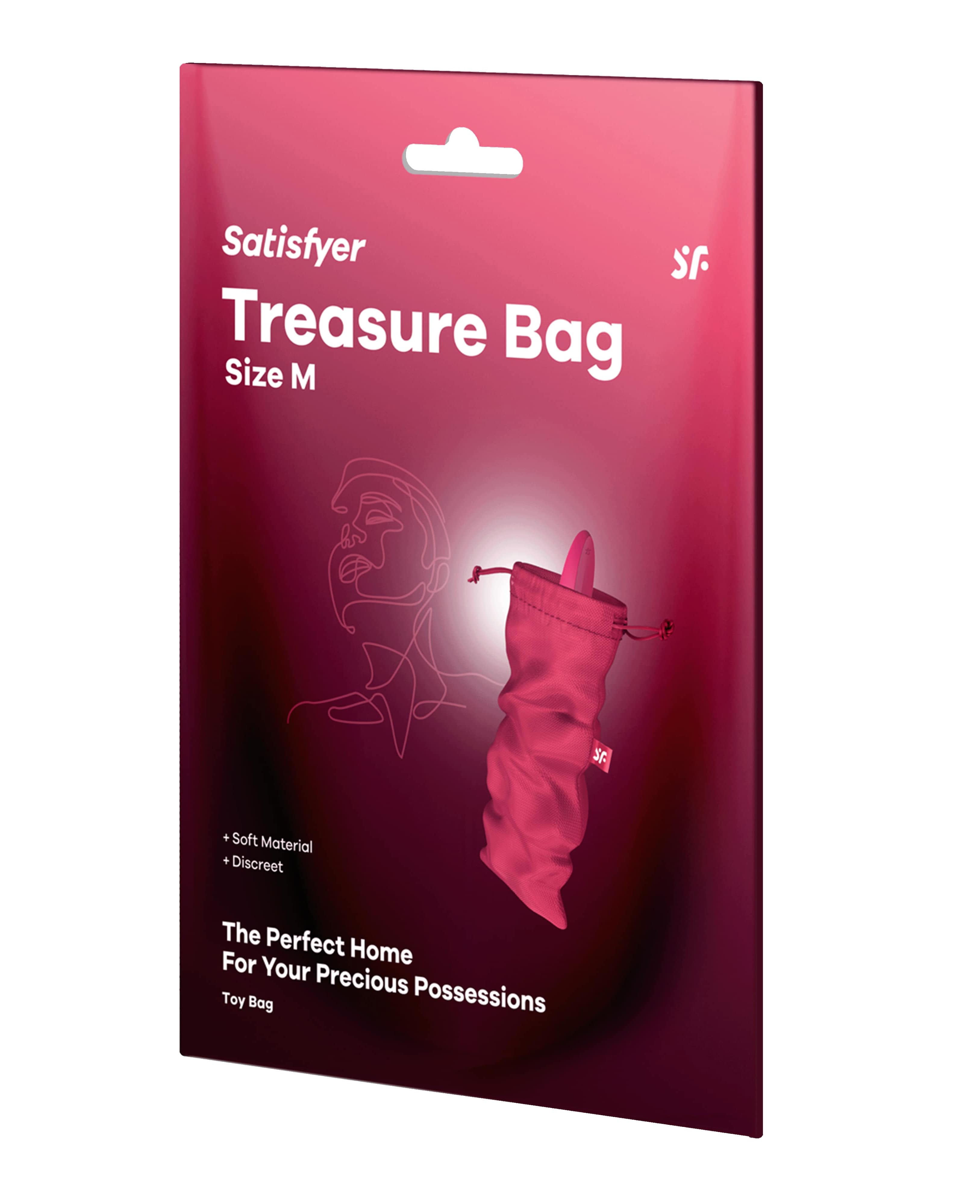 Мешочек Satisfyer Treasure Bag для хранения секс-игрушек M, розовый