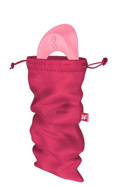 Мешочек Satisfyer Treasure Bag для хранения секс-игрушек M, розовый - фото 1