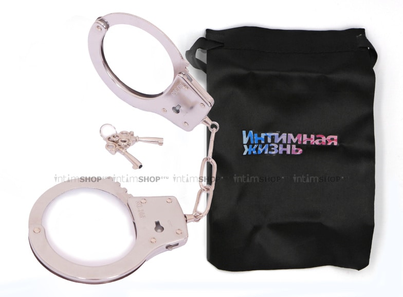 Металлические наручники Интимная жизнь, серебристый - фото 3