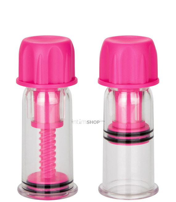 Присоски для сосков Nipple Play® Vacuum Twist Suckers - Pink California Exotic Novelties