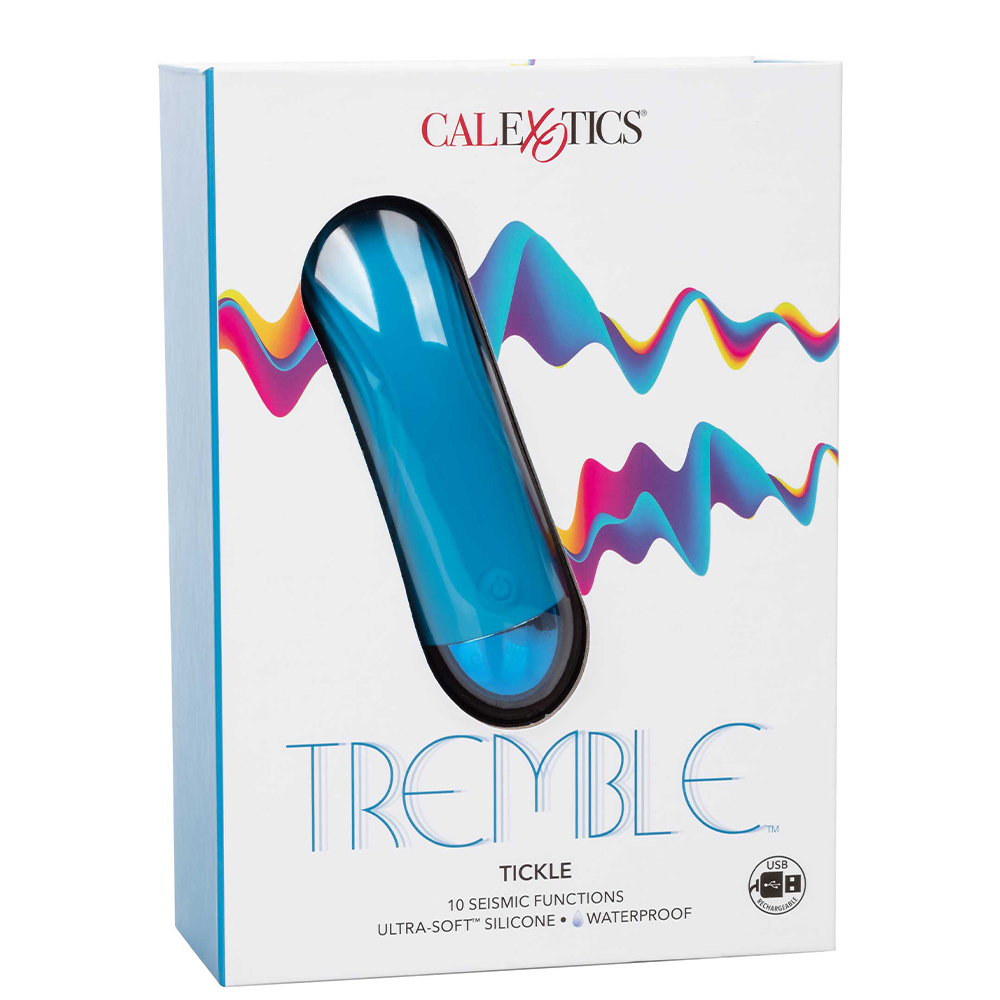 Мини-вибратор CalExotics Tremble Tickle, голубой