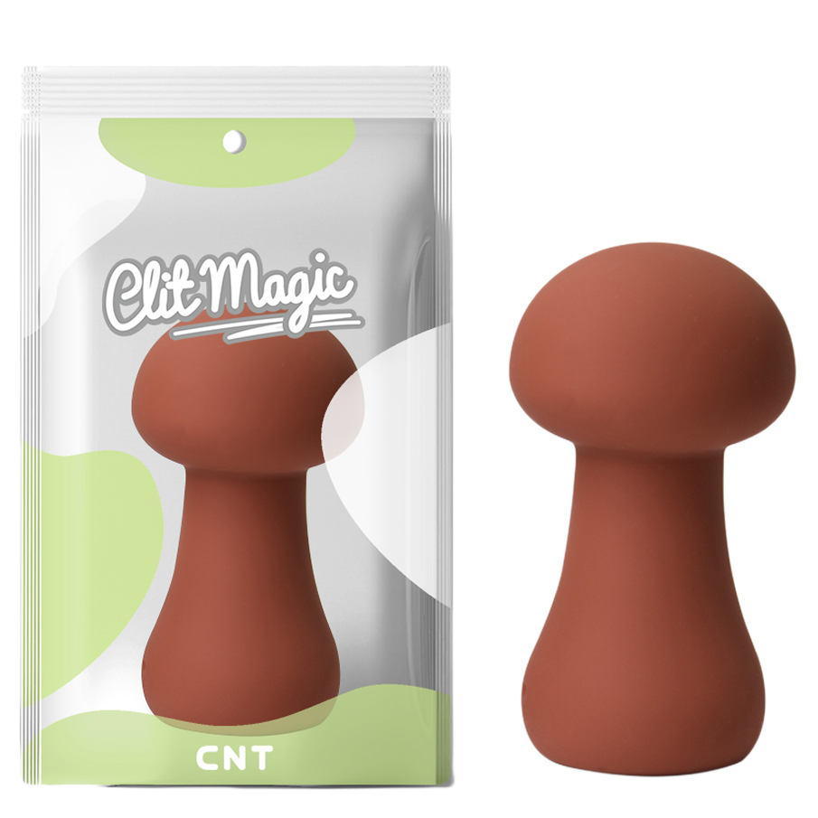 Мини-вибратор CNT Clit Magic Mushroom, коричневый