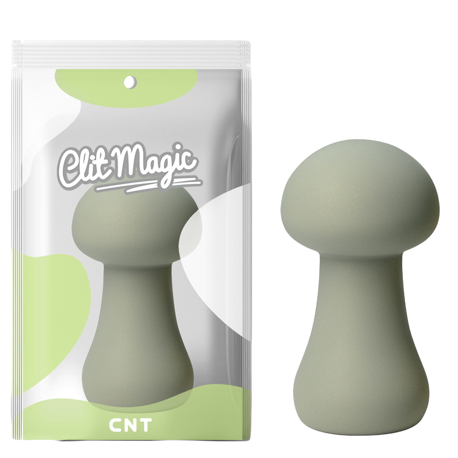 Мини-вибратор CNT Clit Magic Mushroom, зелёный